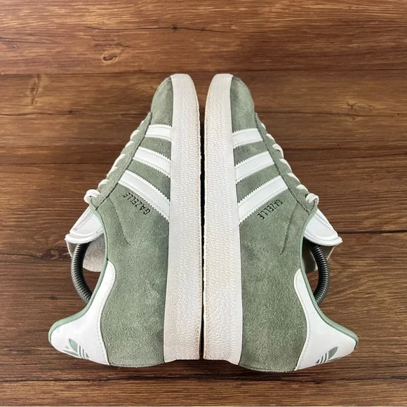 adidas Gazelle Green and White Sneakers - Picture 2 of 12